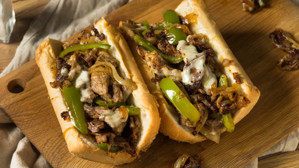 Chicken cheesesteak sandwich