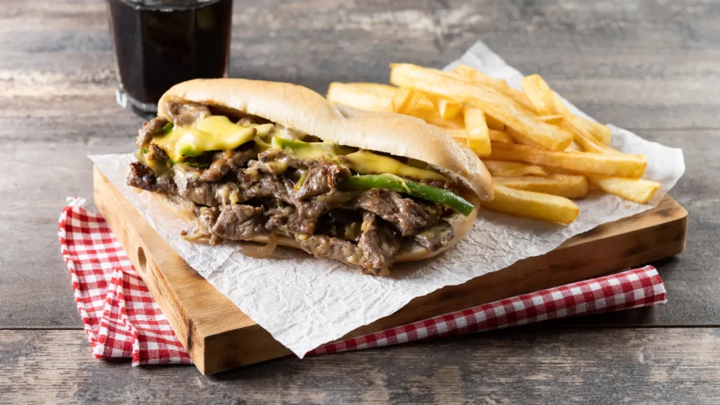 Philly cheesesteak takeout